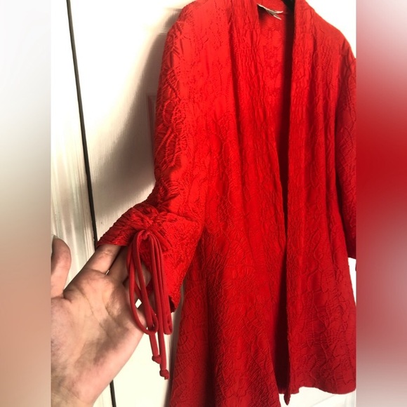 Beautiful Bright Red Joseph Ribkoff Jacket Cardigan - Picture 4 of 10